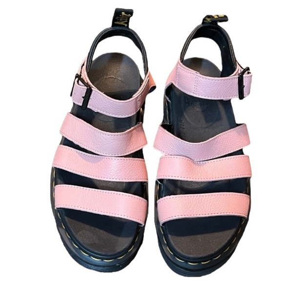 DR. MARTENS Blair Hydro Leather Strap Sandals in Peach Beige Pisa Size 7 - Picture 3 of 7